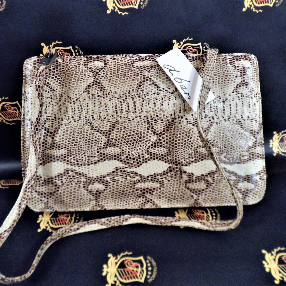 D IBARI HAND BAGS REPTILE VERITABLE NWT